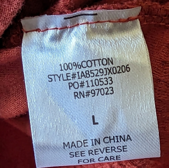 Rebellious One Coral W/Bull Capped Rolled Sleeves Top - Picture 7 of 12